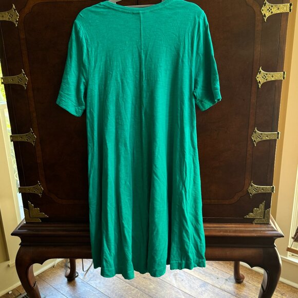 Chico's Short Sleeve A-Line T-shirt Dress Teal Chico's Size 2 (12) - Picture 4 of 6